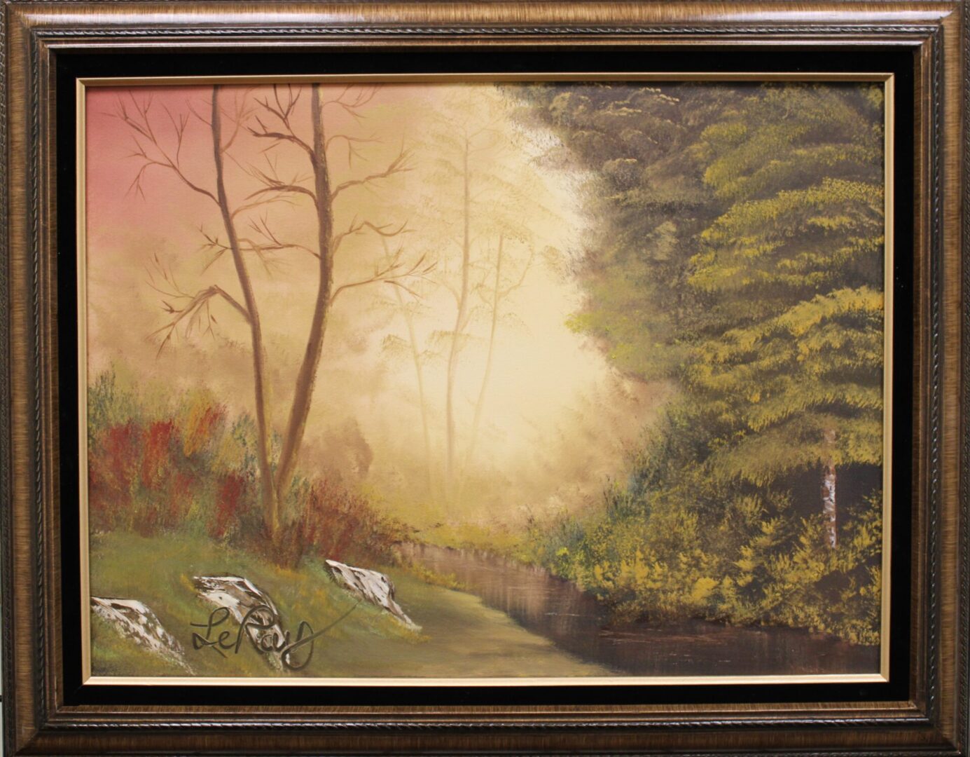 Painting Golden Morning Mist framed