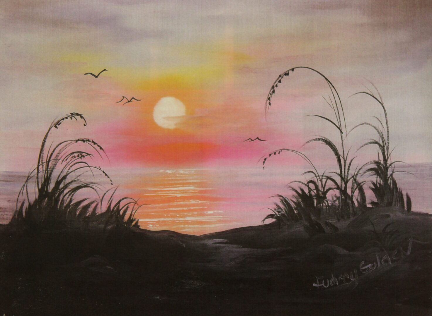 A beautiful sunrise painting