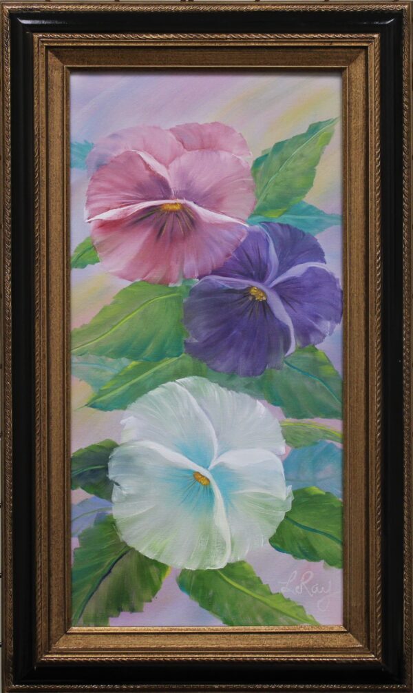 Painting of so many multicolor flowers with a frame