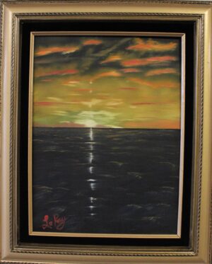 A St Marten Sunrise painting.
